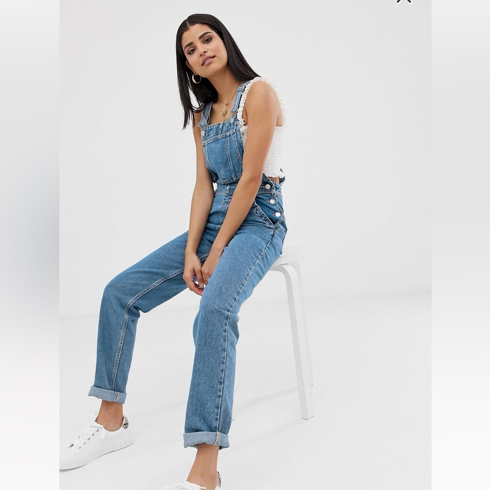 ASOS DESIGN Tall ‘original’ denim overalls in midwash